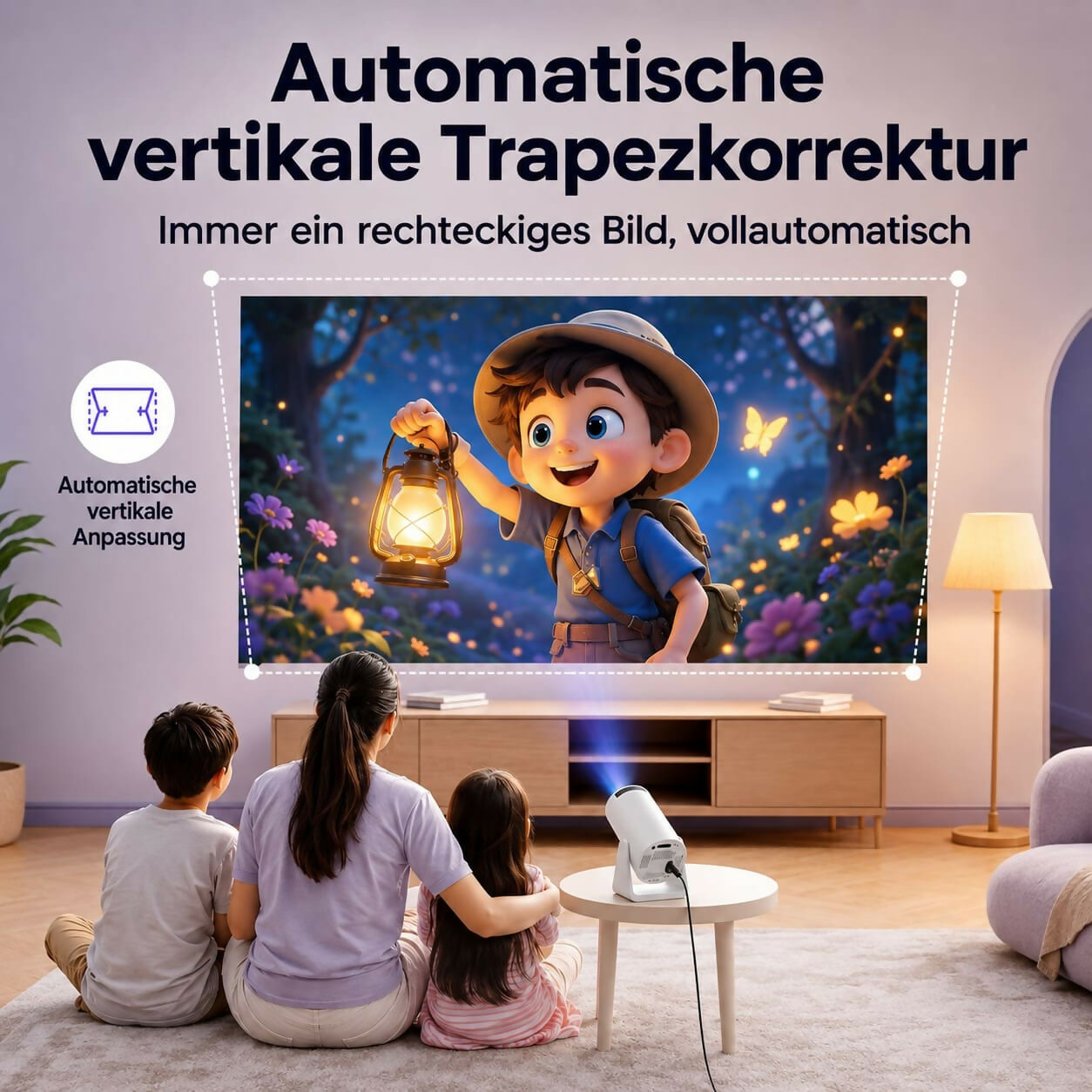 VisionBeam S27 – Mini-Beamer mit Full-HD-Unterstützung und automatischer Trapezkorrektur für ein flexibles Heimkino-Erlebnis