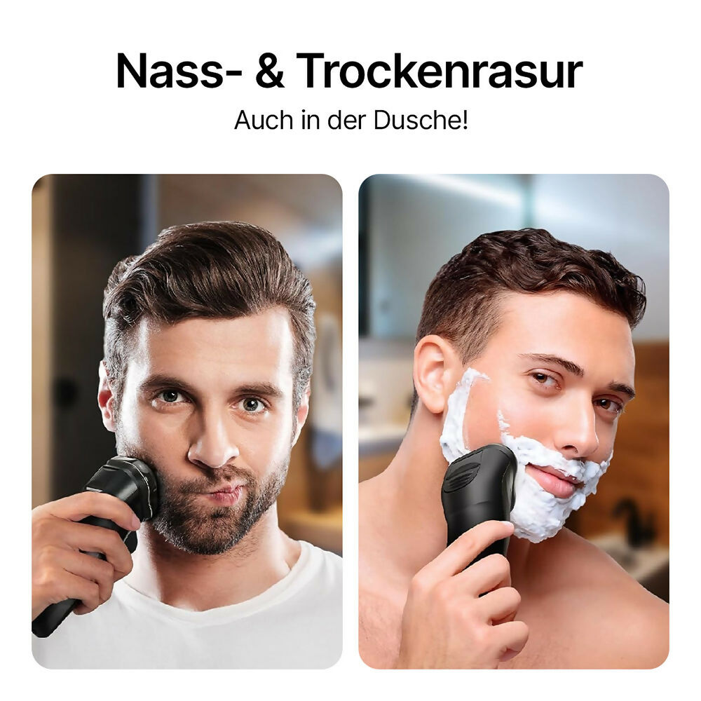 Oryzom ProCut – Präzise 4D-Klingen und integrierter Trimmer für eine gründliche und angenehme Rasur